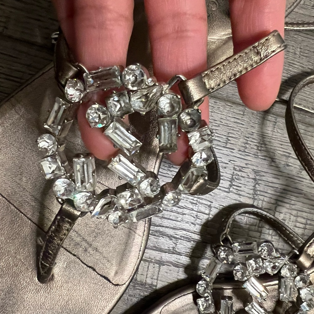 Gucci silver rhinestone sandals - Picture 6 of 9